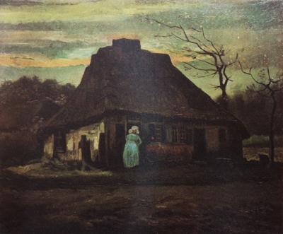 Vincent Van Gogh Cottage at Nightfall (nn04) Germany oil painting art